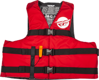 Nylon Flotation Vest Red/White Lg/Xl