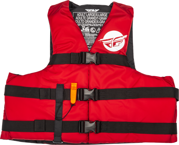 Nylon Flotation Vest Red/White Xs