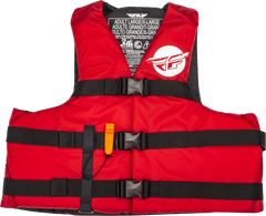 Nylon Flotation Vest Red/White Xs