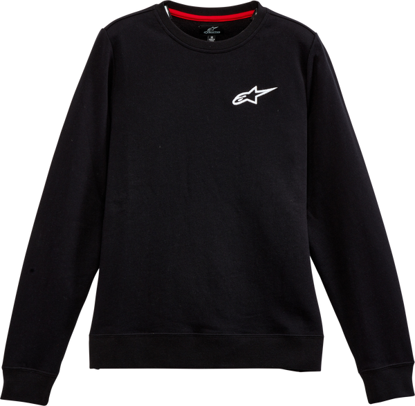 Alpinestars Women's Ageless Chest Crew Fleece - Black - Part Number 1232-51820-10-L