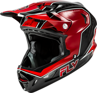 Werx R Flow Carbon Helmet Black Carbon/Red Lg