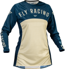 FLY RACING Women's Lite Jersey Navy/Ivory Lg - Part Number 377-622L