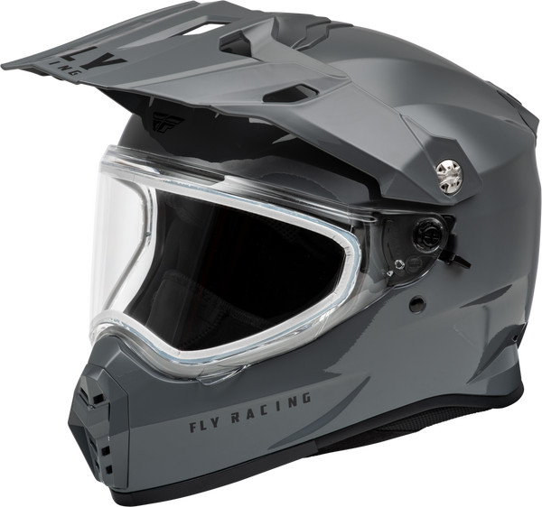 Trekker Cw Solid Helmet Dual Shld Grey Lg