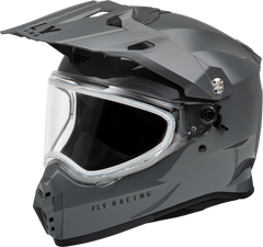 Trekker Cw Solid Helmet Dual Shld Grey Lg