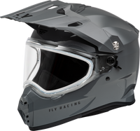 Trekker Cw Solid Helmet Dual Shld Grey Lg