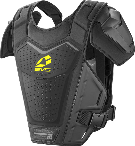 EVS Revo 5 Roost Guard Black Lg/Xl - Premium Chest and Back Protection