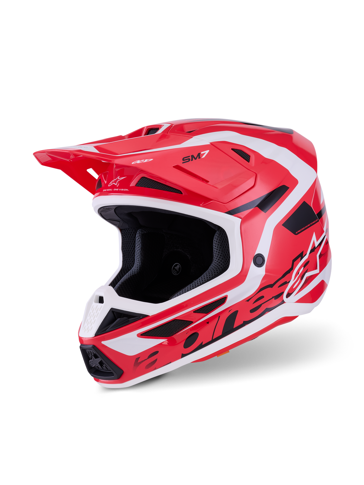 Sm7 Deed Helmet Red/Blk/Wht Glossy Md