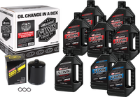 MAXIMA V Twin Oil Change Kit Syn M8 Black Filter - Part Number 90-129018PB