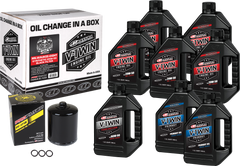 MAXIMA V Twin Oil Change Kit Syn M8 Black Filter - Part Number 90-129018PB