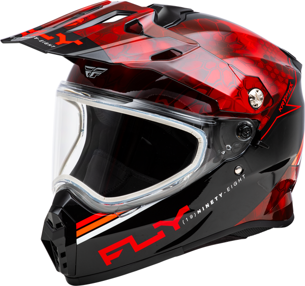 FLY RACING Trekker Cw Conceal Helmet Dual Shield Red/Black Small - Part 73-31358S