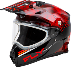 FLY RACING Trekker Cw Conceal Helmet Dual Shield Red/Black Small - Part 73-31358S