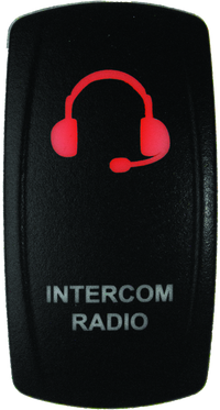 DragonFire Racing Lighted Switch Int/Rad On/Off Red Led