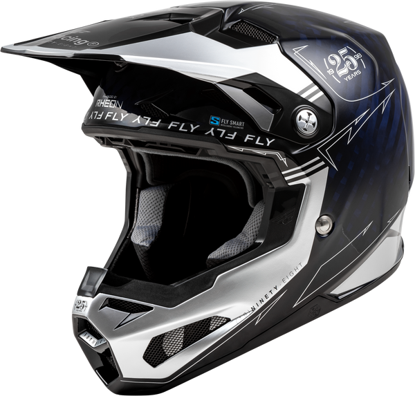 FLY RACING Formula S Carbon Legacy Helmet - Blue Carbon/Silver - Part 73-4448L