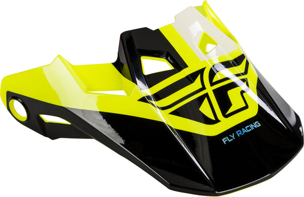 FLY RACING Formula Visor Black/Hi Vis XL 2X - Enhanced Visibility and Style