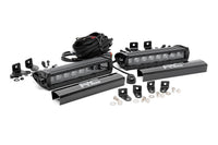 Rough Country | LED Light Kit | Grille Mount | 8" Black Pair | Ford F-250 Super Duty (17-19) | 70697