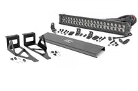 Rough Country | LED Light Kit | Bumper Mount | 20" Black Dual Row | White DRL | Ford F-250/F-350 Super Duty (05-07) | 70665DRL