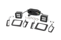 Rough Country | LED Light Kit | Fog Mount | 2" Black Pair | GMC Sierra 1500 2WD/4WD (14-15) | 70689