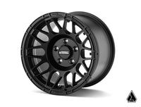 Sticky XT Warrior Tires 35x10x15 on 15x10 Assault Industries Hellfire Satin Black Wheels 5/4.5 Pattern