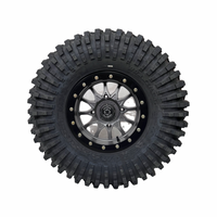 Maxxis Roxxzilla Tires + Frontline 223 Gray Beadlock-Style Wheels (Mounted Kit) – Set of 4 | 4/156