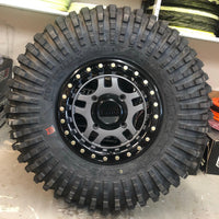 KMC KS240 Beadlock Wheels (Gunmetal w/ Black Ring) on 32x10-15 Maxxis Roxxzilla Comp Tires –  UTV Wheel & Tire Kit