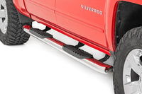 Rough Country | Oval Nerf Steps | Stainless | Crew Cab | DEF Tank | Chevy/GMC 1500/2500HD/3500HD (07-19 & Classic) | 21001S