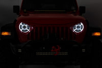 Rough Country | 9 Inch DRL Halo LED Headlights | DOT Approved | Jeep Gladiator JT/Wrangler JL (18-26) | RCH5300