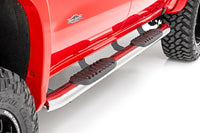 Rough Country | Oval Nerf Steps | Stainless | Crew Cab | Chevy/GMC 1500/2500HD/3500HD (19-26) | 21002S