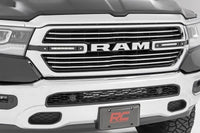 Rough Country | Dual 6in LED Grille Kit | Chrome Slimline | Ram 1500 2WD/4WD (2019-2024) | 70784