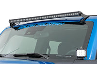 Rough Country | LED Light Kit | Upper Windshield | 40" Black Single Row | Ford Bronco (21-26) | 71041