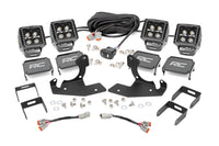 Rough Country | LED Light Kit | Fog Mount | 2" Black Pair | White DRL | Chevy Silverado 2500 HD/3500 HD (11-14) | 70628DRL