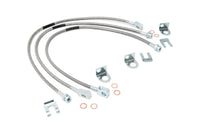 Rough Country | Jeep Front & Rear Stainless Steel Brake Lines | 4-6in Lifts (XJ/YJ/TJ) | 89715