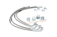 Rough Country | Brake Lines | Stainless | FR & RR | 4-6 Inch Lift | Jeep Wrangler JK/Wrangler Unlimited (07-18) | 89716