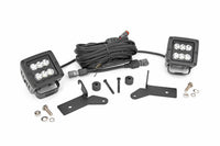 Rough Country | LED Light Kit | Hinge Mount | 2" Black Pair | Jeep Gladiator JT/Wrangler JL (18-26) | 70052