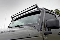 Rough Country | LED Light Mounts | Upper Windshield | 50" | Jeep Wrangler JK/Wrangler Unlimited (07-18) | 70504