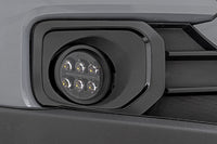 Rough Country | LED Fog Light Kit | 3.5 Inch Round Black Series | Amber DRL | Toyota Tacoma (16-23) | 71095
