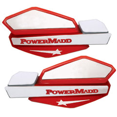 POWERMADD Star Hand Guard System for Honda - Red/White - Part #34222