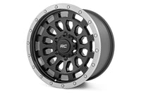 Rough Country | Rough Country 87 Series Wheel | Simulated Beadlock | Black/Machined | 17x8.5 | 6x5.5 | +0mm | 87170912B