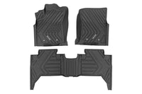 Rough Country | Flex-Fit Floor Mats | Front and Rear | Toyota Tacoma 2WD/4WD (2016-2023) | FF-71216