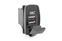 Rough Country | USB Switch Insert | 2x1 with Logo | Blue Back Light | 709USB