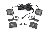 Rough Country | LED Light Kit | Hinge Mount | 2" Spectrum Pair | Jeep Gladiator JT/Wrangler JL (18-26) | 80052