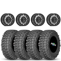 Valor V08 Beadlock 15x7 Dark Tint 5+2 4/137 & 4/156 on Gladiator X Comp 10 Ply 32x10-15