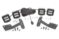 Rough Country | LED Light Kit | Ditch Mount | Dual 2" Black Pairs | Spot | Toyota Tundra (14-21) | 70835