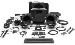 Rockford Fosgate RNGR-STAGE3 Stage 3 kit 2015-18 Polaris Ranger: includes marine receiver, set of 6-1/2" speakers, 4-channel amp, and 10" subwoofer