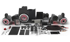 Rockford Fosgate RZR19RCPXP-STG6 Stage 6 kit 2020+ Polaris RZR Pro XP models with Ride Command: includes 6 speakers, 5-channel amplifier, and 10" sub